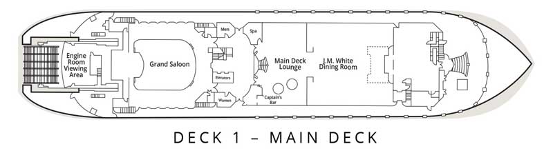 American Queen - Deck 1 - Main Deck Deck