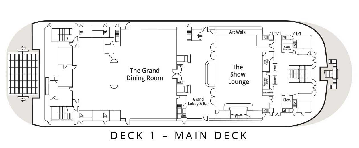 American Duchess - Deck 1 - Main Deck Deck
