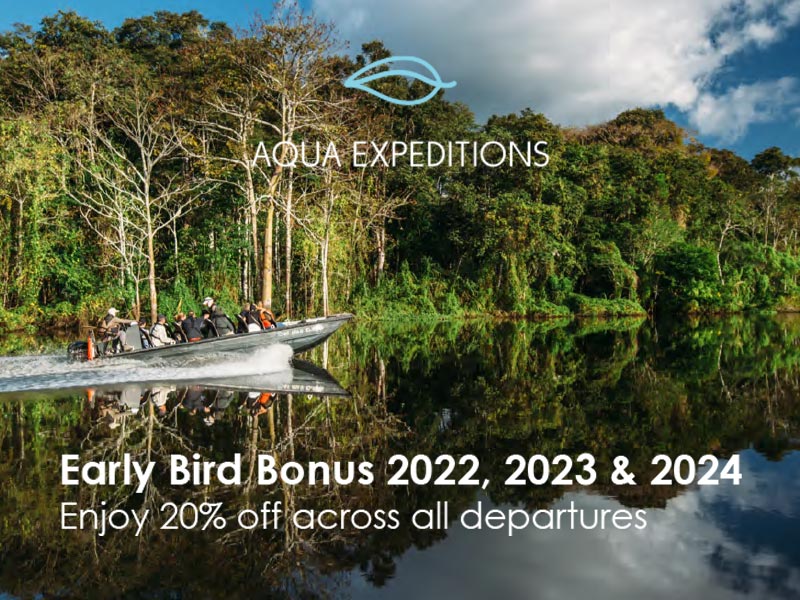 20% Savings with Early Booking Bonus with Aqua Expedition