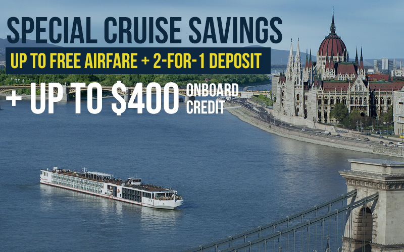 Explore again up to FREE air + up to $400 onboard credit + 2-for-1 deposit!