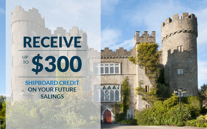 NEW Limited-Time Up to $300 Shipboard Credit Offer when you book onboard with Oceania Cruises