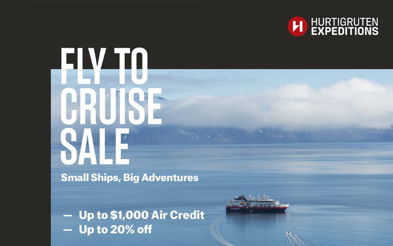 2022-2024 Expedition cruises with up to 20% off, plus up to $1,000 Air Credit with Hurtigruten