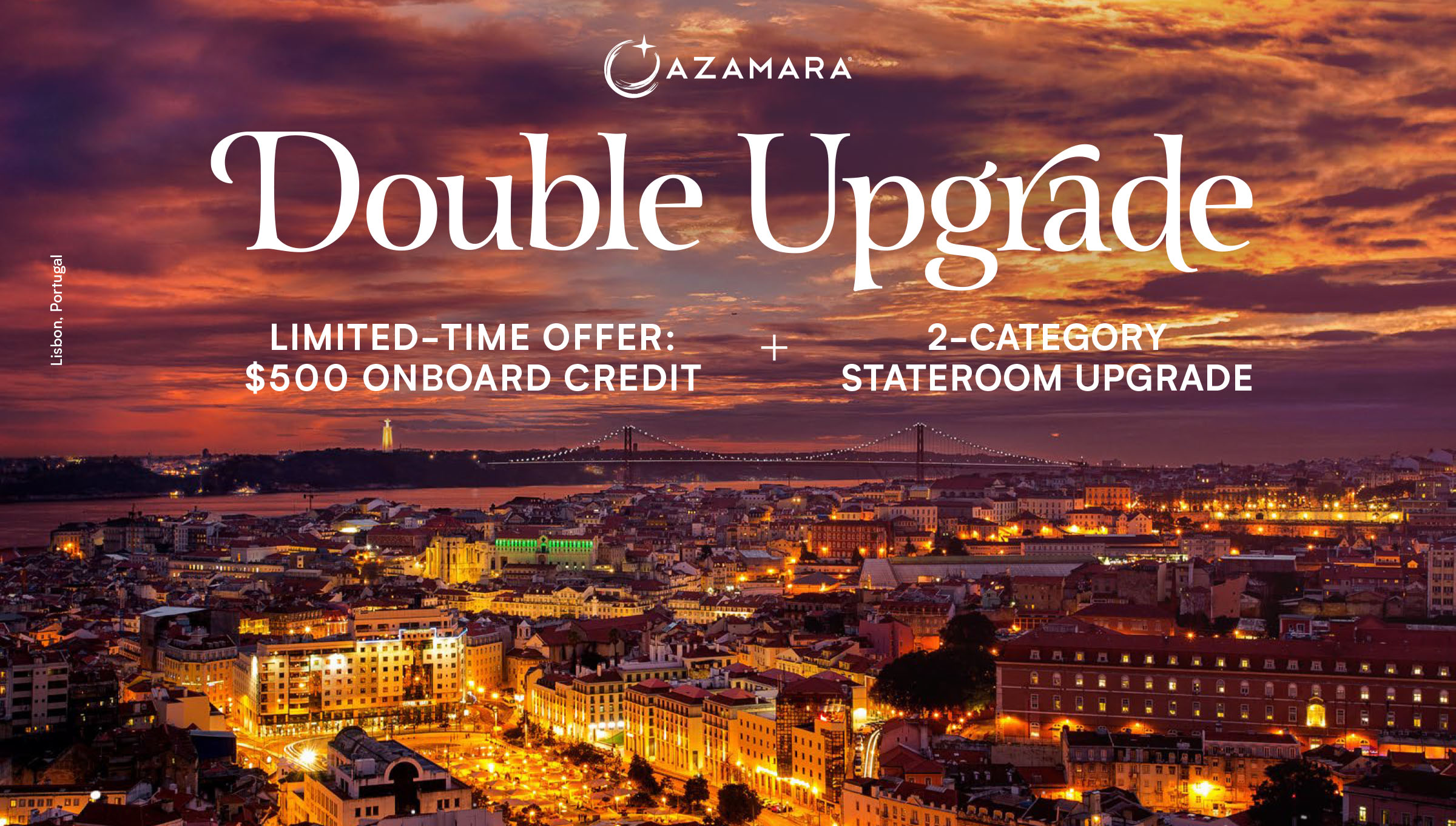 Azamara Flash Sale! 2 Category Upgrade + Up to $500 Shipboard Credit