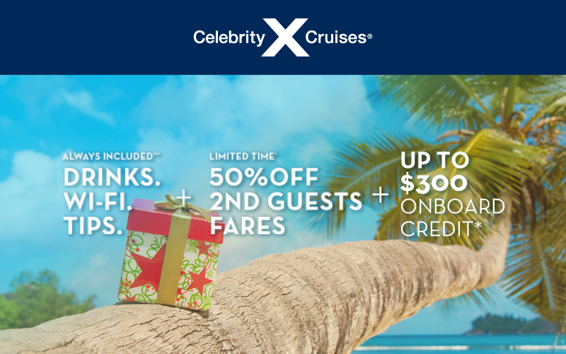 Celebrate beyond Holidays with 50% off 2nd guest + up to $300 Onboard Credit*