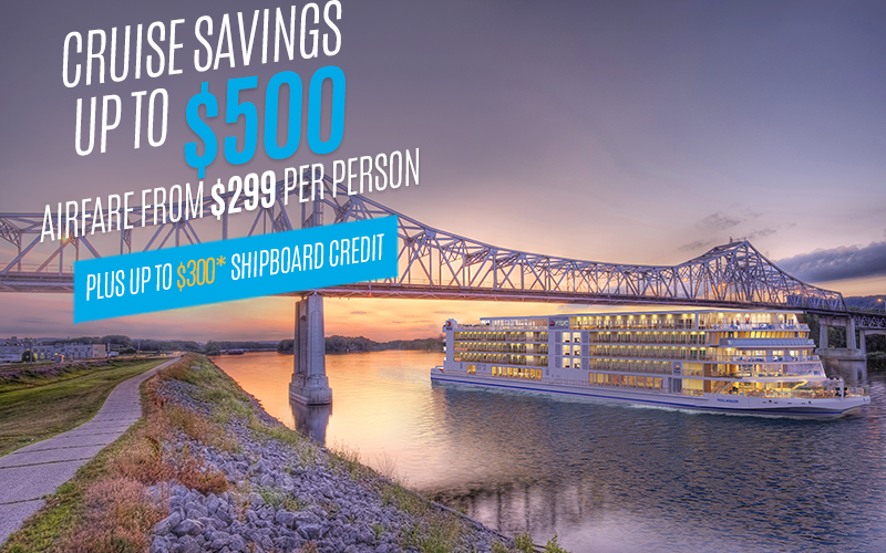 Cruise Savings up to $500, Airfare from $299 per person plus up to $300* shipboard credit