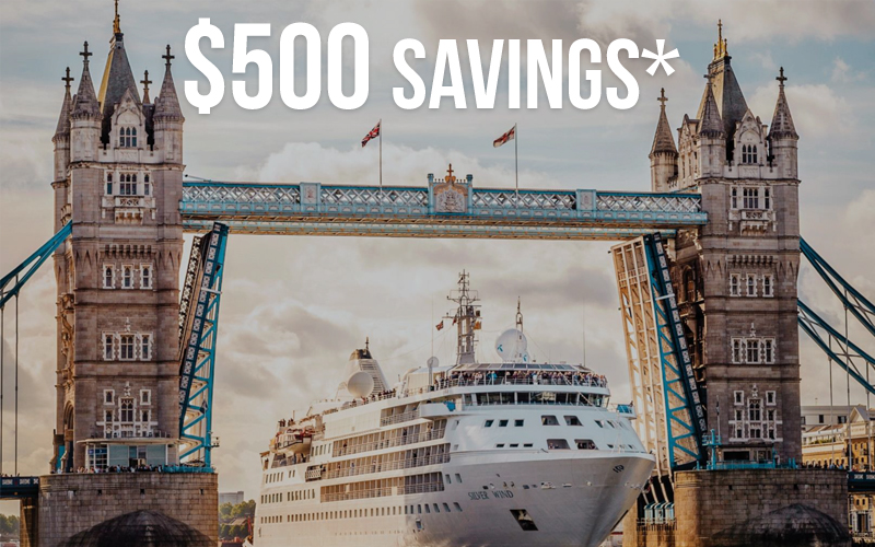 Enjoy $500 Savings* per suite with Silversea