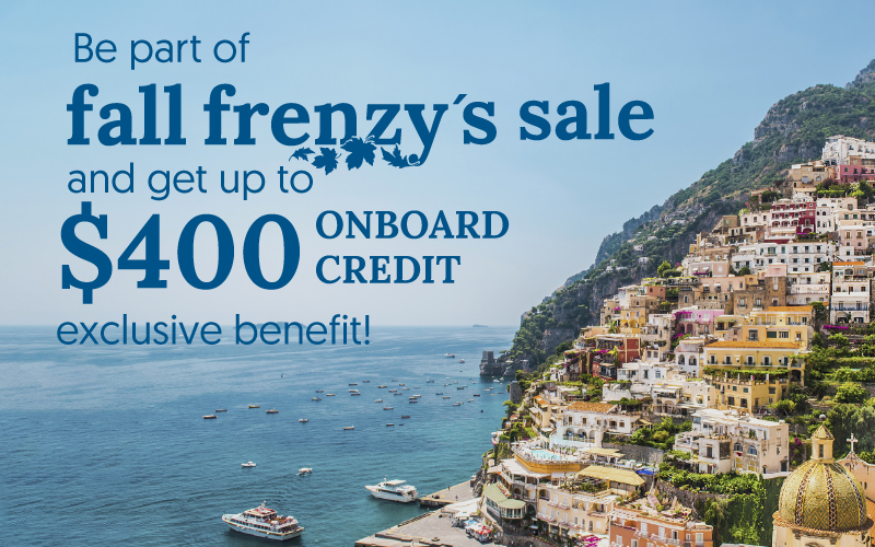 Enjoy now and for the next 72-hours up to $400 onboard spending money with Princess Cruises