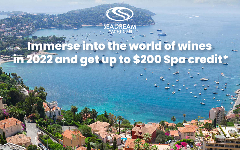 Enjoy up to $200 Spa credit* on exclusive wine voyages with SeaDream