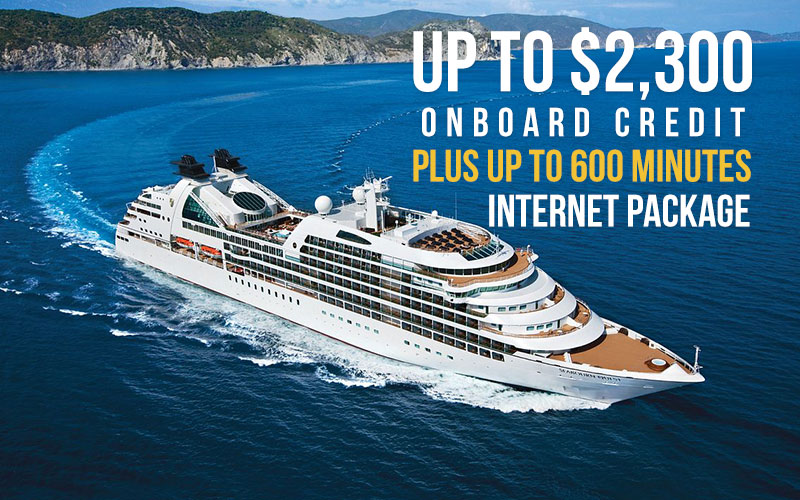 Enjoy up to $2,300* onboard credit, and Up to 600 Minutes Internet Package