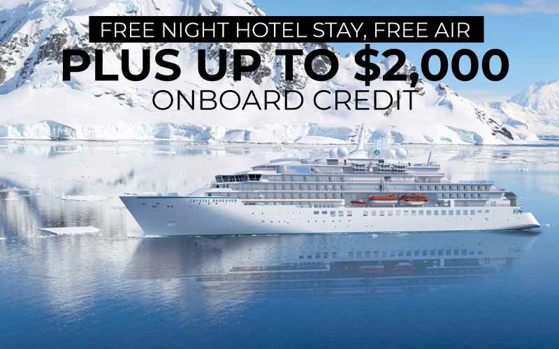 FREE Night Pre-Cruise Hotel Stay, FREE Roundtrip Air, plus Enjoy up to $2,000 onboard credit