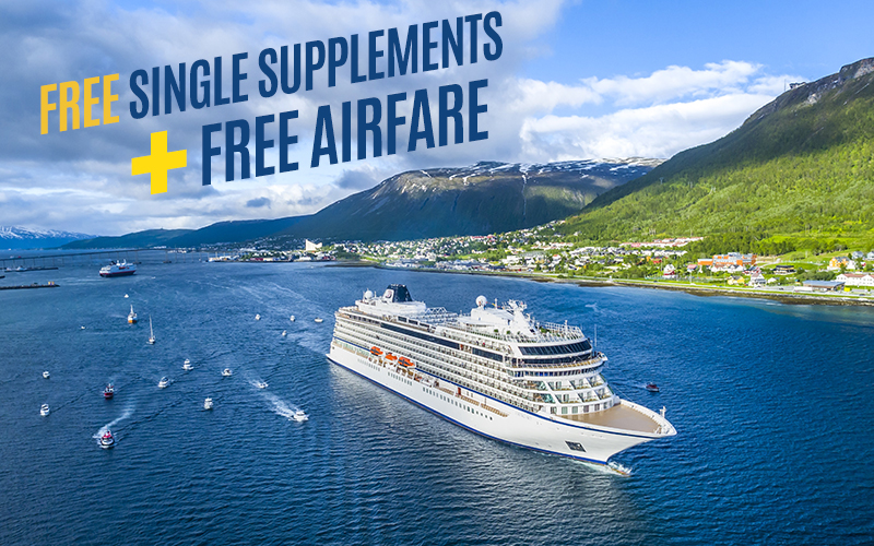 FREE Single Supplements + FREE Airfare on select itineraries*