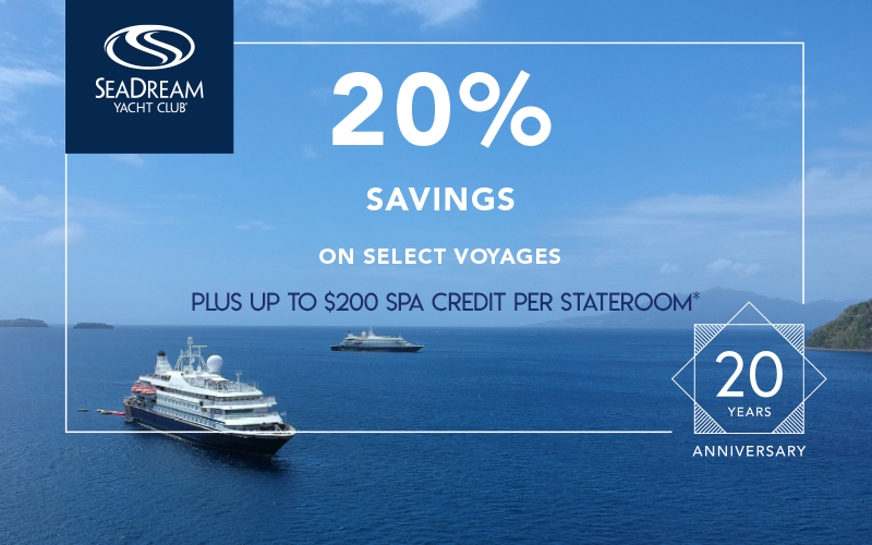 Get Up To 20% Savings Plus Up To $200 Spa Credit Per Stateroom