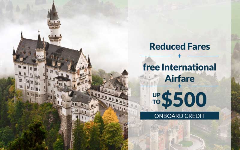 Reduced Fares, free International Airfare plus up to $500 Onboard Credit with Viking Cruises