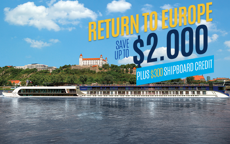Return to Europe with AmaWaterways* - Save up to $2,000 per stateroom*, plus Up to $300 Shipboard Credit*