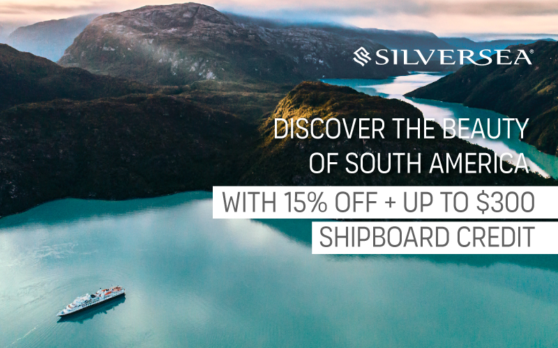 Sail to adventure with Silversea exclusive 15% off + up to $300 Shipboard credit