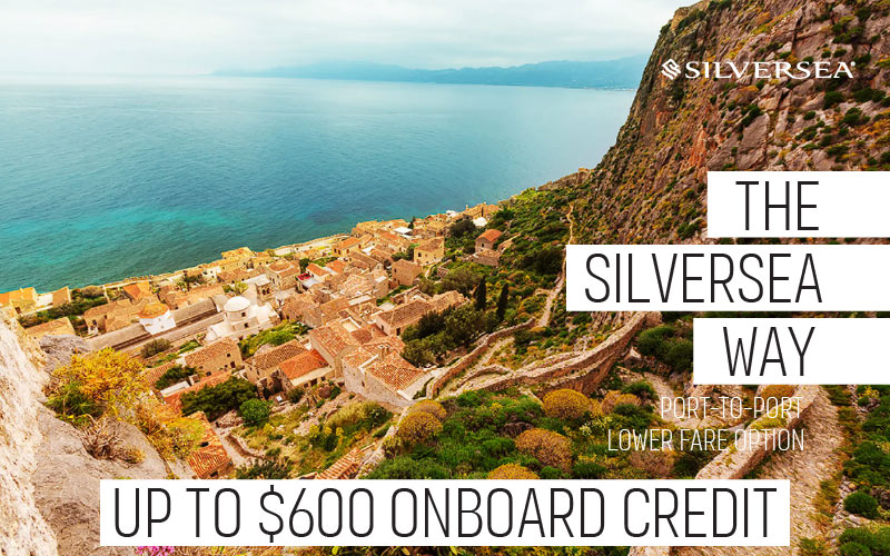 Save up to 35% on Port-to-Port All-Inclusive, plus up to $600 onboard credit with Silversea