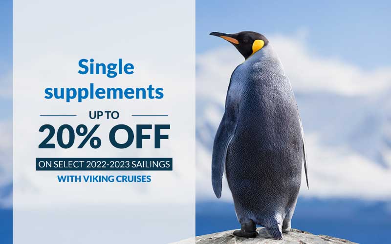Single Supplements up to 25% off 2022-2023 sailings with Viking Cruises