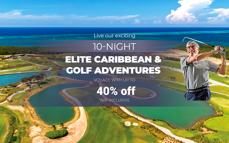 Swing for the stars with up to $40% off with *Air-inclusive for an elite golf adventure