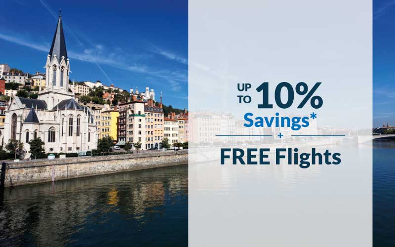 Up to 10% Savings when paid in full plus Free Flights With Emerald Cruises