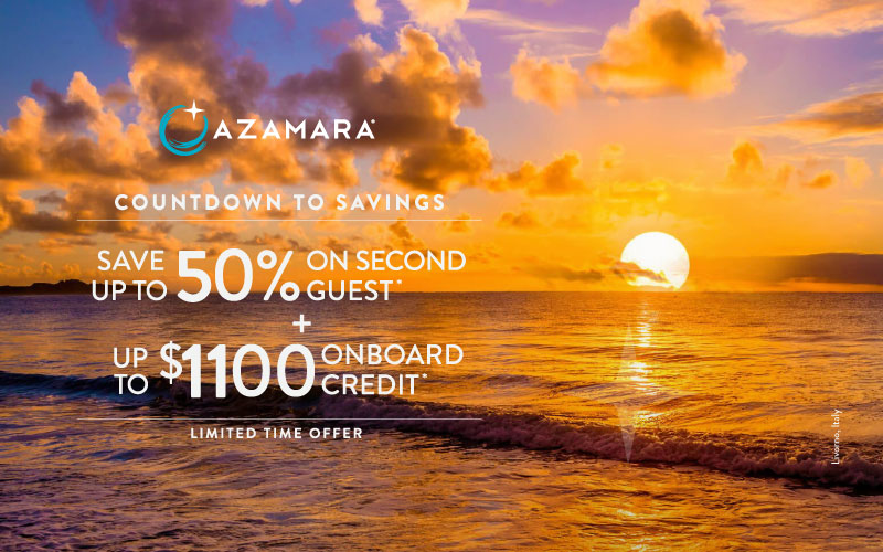 Up to 50% off 2nd guest* + up to $1,100 Onboard Credit for American Express Platinum and Centurion Card members with Azamara